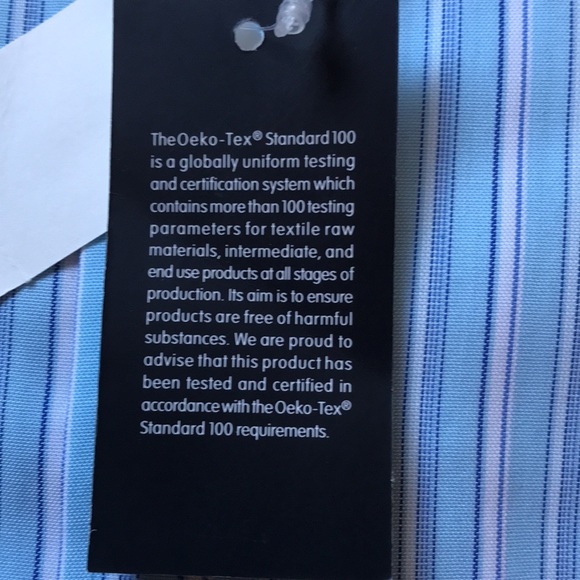 Kenneth Cole Reaction Mens non-iron shirt regular fit pin point XL 17-17.5 36-37 - Picture 7 of 7